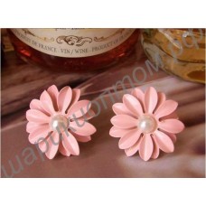 Серьги Sweet pink Chrysanthemum Pearl Stud